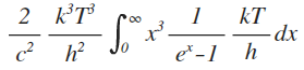 Planck integral with x substitute