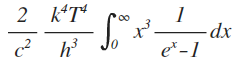 Planck integral with x substitute simplified