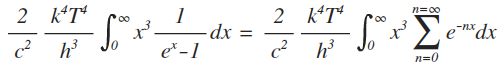 Integral with geometric series